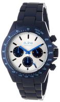 uA-Line a_line AL-20050-NB-SL Amore Chronograph Silver Dial Navy Blue Aluminum 