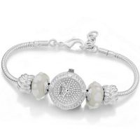 Accurist LB1404 Ladies Stone Set Silver Charmed
