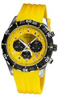 Accurist Quartz with Yellow Dial Chronograph Display and Yellow Silicone Strap MS970YY