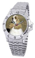 American Kennel Club D1709S243 Cocker Spaniel Silver-Tone Expansion Band