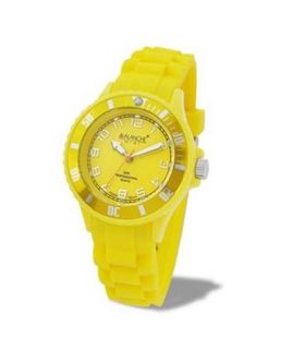 Avalanche Mini Unisex Quartz with Yellow Dial Analogue Display and Yellow Silicone Strap AVM-1013S-YW