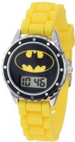 Batman Kids' BAT4048 Yellow Rubber Batman Logo Strap Casual