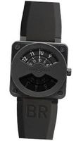 Bell and Ross Compass Black Dial and Black Rubber Strap BR01-92-COMCARBN