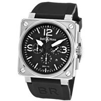 Bell & Ross BR-01-94-STEEL Aviation Black Chronograph Dial