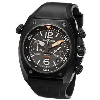 Bell & Ross BR-02-94-CARBON Marine Black Chronograph Dial