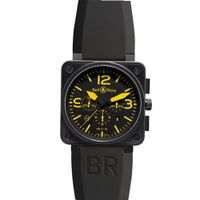 Bell & Ross BR0194YELL Automatic Stainless Steel Case Black Rubber Anti-Reflective Sapphire