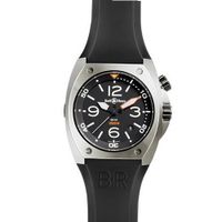 Bell & Ross BR0220CA 45 Automatic Stainless Steel Case Black Rubber Anti-Reflective Sapphire