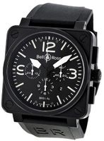 uBell & Ross Bell and Ross Carbon Chronograph Black Dial Stainless Steel BR0194-BL-CA 