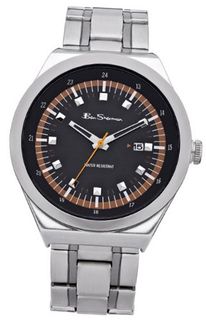 Ben Sherman Quartz with Black Dial Analogue Display and Silver Stainless Steel Bracelet BS020
