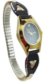Black Hills Gold Midnight Eclipse Collection Black Dial Ladies 9-WB111