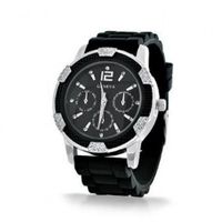 Bling Jewelry Crystal All Black Dial Silicone Rubber