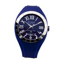 Boxer Milano Unisex Quartz with Blue Dial Analogue Display and Blue Rubber Strap BOX 40 BL