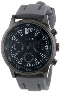 Breda 8150-Grey "Oliver" Gray Silicone and Black Metal