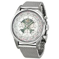 Breitling Transocean Chronograph Unitime Automatic Silver Dial AB0510U0-A732SS