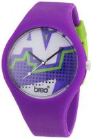 Breo Classic Unisex Quartz with Multicolour Dial Analogue Display and Purple Rubber Strap B-TI-CLCZ2
