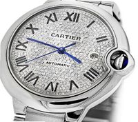 Cartier Ballon Bleu de Cartier Diamond Pave Dial Stainless Steel