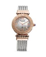 Charriol Alexandre "C" Small Round Pink Gold Plated Steel , ACS.51.801