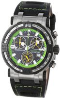 Chase-Durer 224.2BE-LEA Trackmaster Pro Chronograph 2nd Edition Green-Stitched Leather