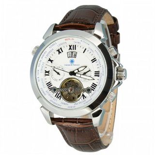 Constantin Durmont Automatic CD-TAHO-AT-LT-STST-WH with Leather Strap