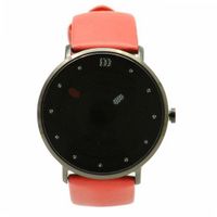 Danish Design iv24q1022 stainless Steel Case black Dial red Leather Band Unisex