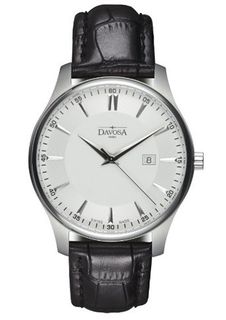 Davosa Classic Analogue 16246615 with White Dial and 40 mm Stainless Steel Case