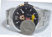 Disney Mickey Mouse Stainless Steel Black Face Tachometer MCK834