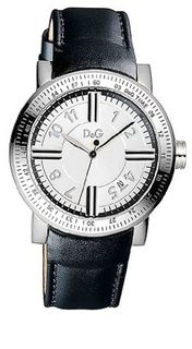 Dolce and Gabbana DW0483 Stainless Steel Case Leather Bracelet Silve