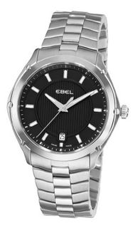 Ebel 9955Q41/153450 Classic Sport Black Dial Stainless-Steel Bracelet