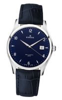 Edox 70170 3 BUIN WRC Luminous Stainless Steel Blue Genuine Leather Date