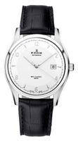 Edox 80086 3 AIN WRC Automatic White Dial Stainless Steel Black Leather Date