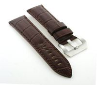 24mm Genuine Leather Band Strap for Panerai Brown #9