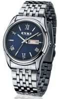 EYKI 8470 Quartz Waterproof Wristes Blue Dial and Stainless Steel Band