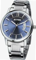 EYKI 8616 Quartz Waterproof Wristes Blue Dial and Stainless Steel Band