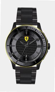 New! Scuderia Ferrari Chronograph Scuderia Black Ion-plated Steel Bracelet 48mm 830141