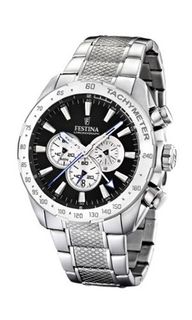 Festina F16488/9 Silver Stainless-Steel Quartz with Black Dial