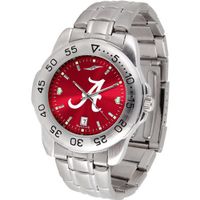 NCAA Alabama Crimson Tide Anochrome Sport with Stainless Steel Band