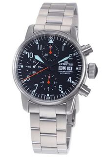Fortis 597.11.11M Flieger Automatic Chronograph Black Dial