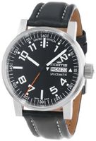 Fortis 623.10.41 L.01 Spacematic Swiss Automatic Luminous Day and Date Black Leather Band