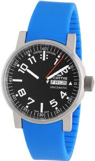 Fortis 623.10.41 Si.17 Spacematic Swiss Automatic Luminous Day and Date Blue Silicone Strap