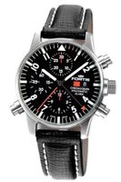 Fortis 627.22.11 L.01 Spacematic Alarm Chronograph Black Dial