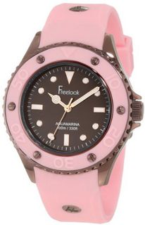 Freelook HA9035-5C Aquajelly Pink Silicone Band With Brown Bezel