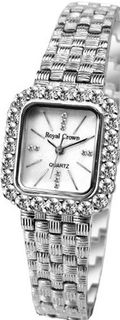 Gemorie  Fashion Square Shape Cubic Zirconia with Steel Band in Rhodium Plating (129005)