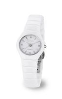 White Ceramic with 18K White Gold Plated Stainless Steel (118023-WT)