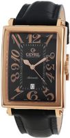 Gevril 5101A "Avenue of Americas" Leather Strap and Rose Gold-Plated Rectangular Dial Automatic
