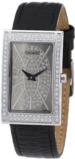 Glamour Time Ladies GT400ST6STw-1 with Silver Dial and Black Leather Strap