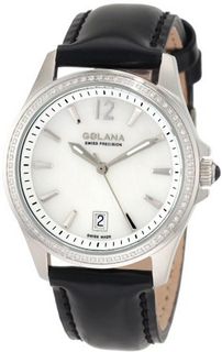 Golana Swiss AU100-4 Aura Pro 100 White Mother-of-Pearl Dial Leather