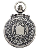 Gotham Antique Silver-Tone Double Cover Exhibition Mechanical Pocket # GWC14063S