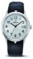 Hanowa Timeless Quartz with White Dial Analogue Display and Black Leather Strap 16-4000.04.007