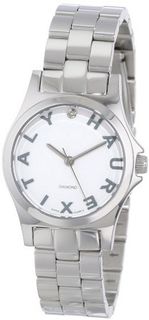 Haurex Italy 7A505DSS Diamond-Accented Mini City Stainless Steel Three Hands