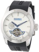 Haurex Italy CA501USN Magister Auto Round Stainless Steel Black Silicone Automatic